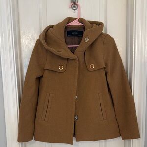 Zara Brown Hooded Jacket